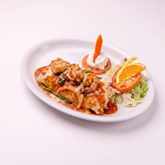 Camaron, Pescado Burrito.