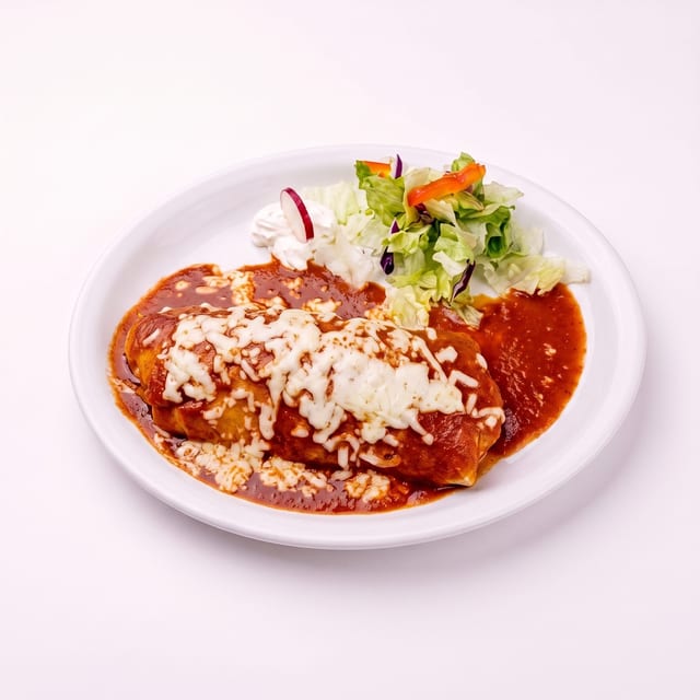 Pastor Asada, Carnitas, Chorizo, Pollo or Chile Relleno Burrito.